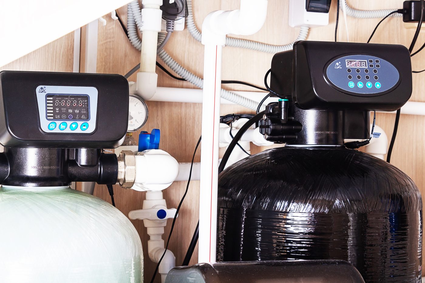 Whole-home water softener and conditioning system installed for a North Central Iowa well-water home.